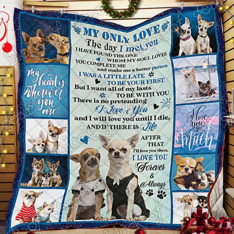 Husband And Wife Chihuahua 3D Quilt Blanket