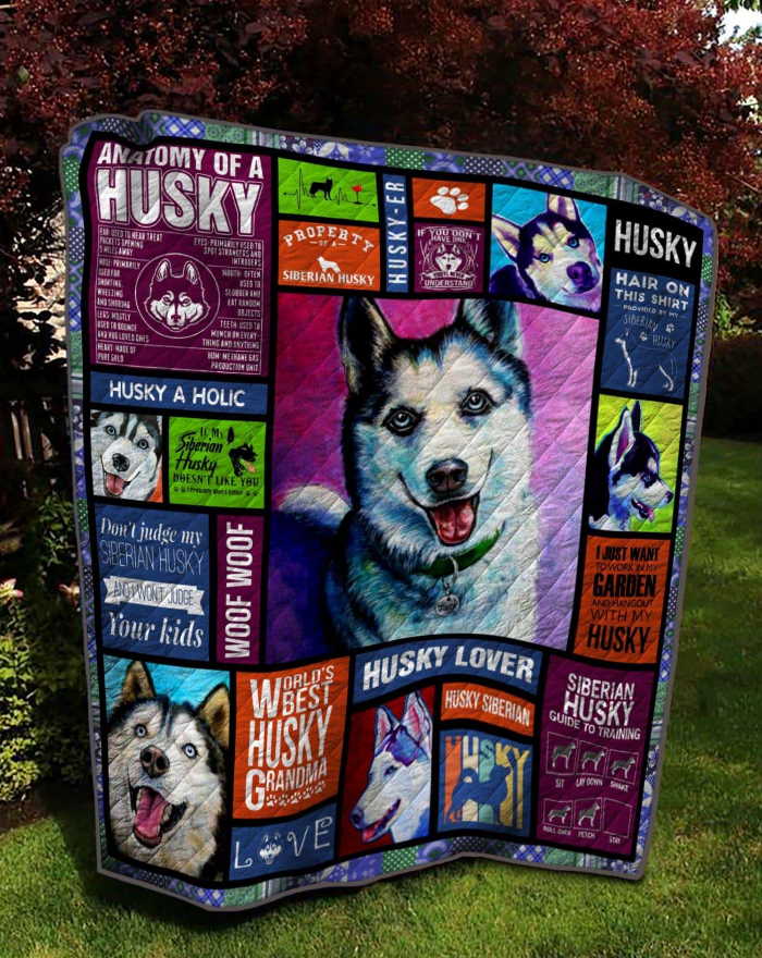 Huskyholic 3D Customized Quilt Blanket