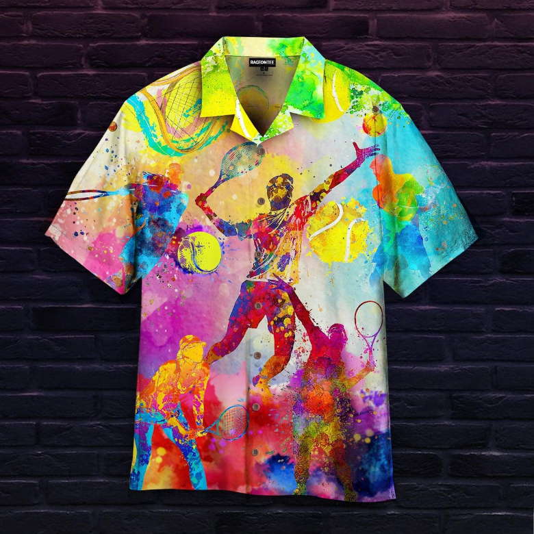 I Am A Fan Of Playing Tennis Colorful Hawaiian Shirt