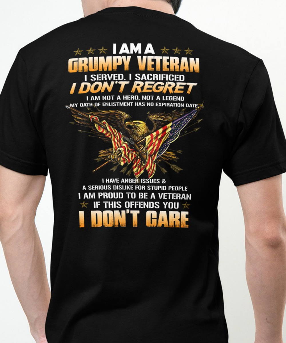 I Am A Grumpy Veteran Dad Shirt