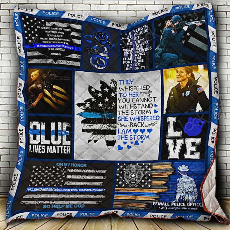 I Am The Stormfemale Police Officer 3D Quilt Blanket