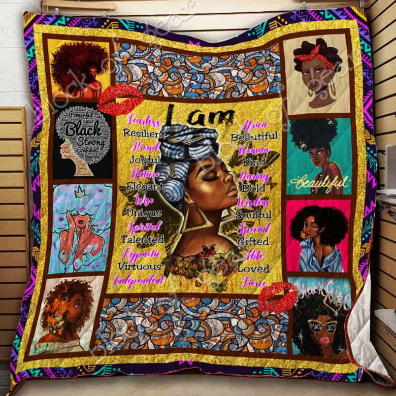 I Ambeautiful African Woman 3D Quilt Blanket