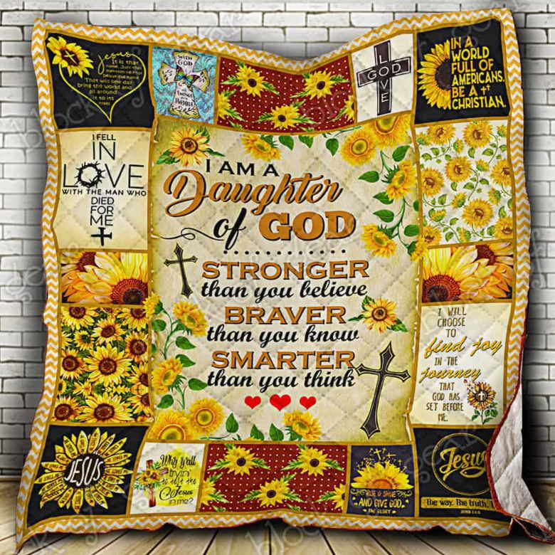 I Amdaughter Of God, Sunflower 3D Quilt Blanket