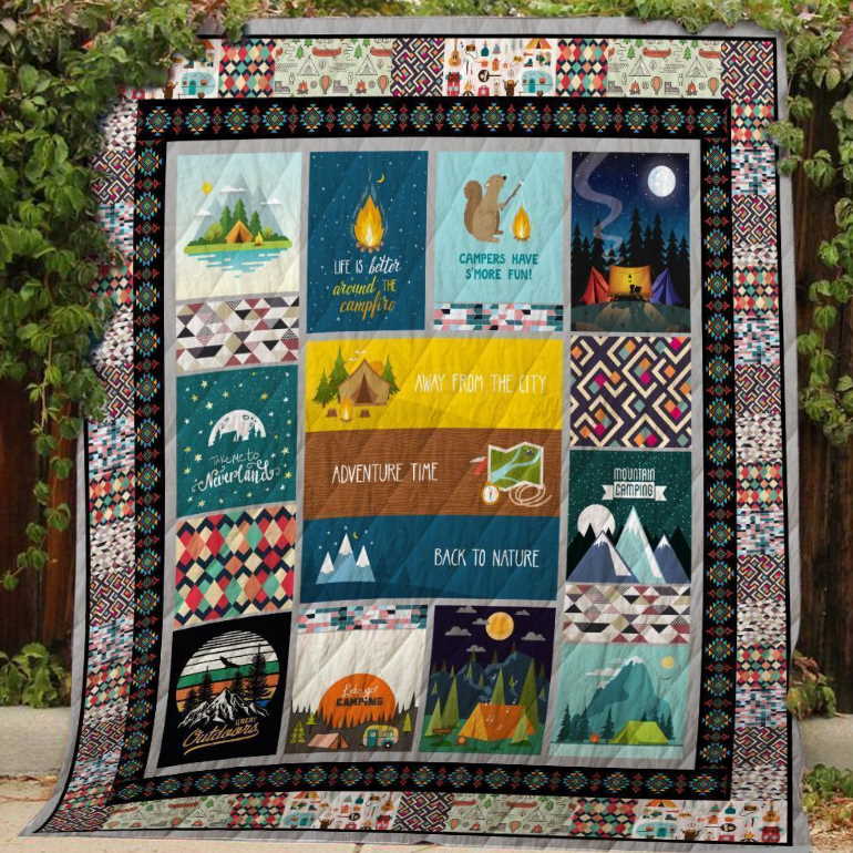 I Love Camping 3D Customized Quilt Blanket