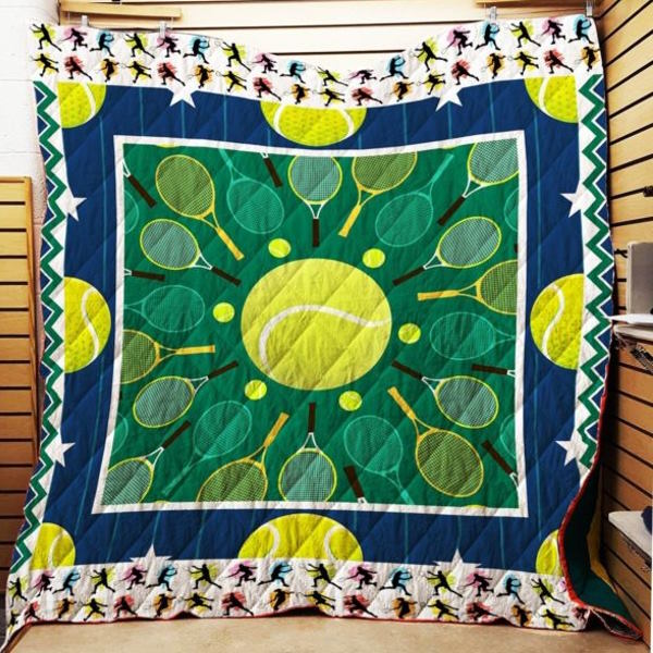 I Love Tennis 3D Quilt Blanket