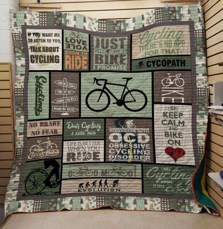 I Was Cycling Before It Was Cool 3D Quilt Blanket