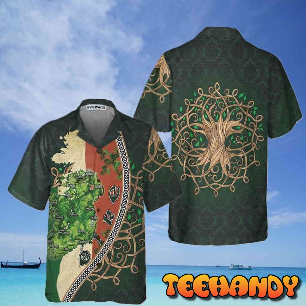 Ireland Map Happy Saint Patrick’s Day Hawaiian Shirt