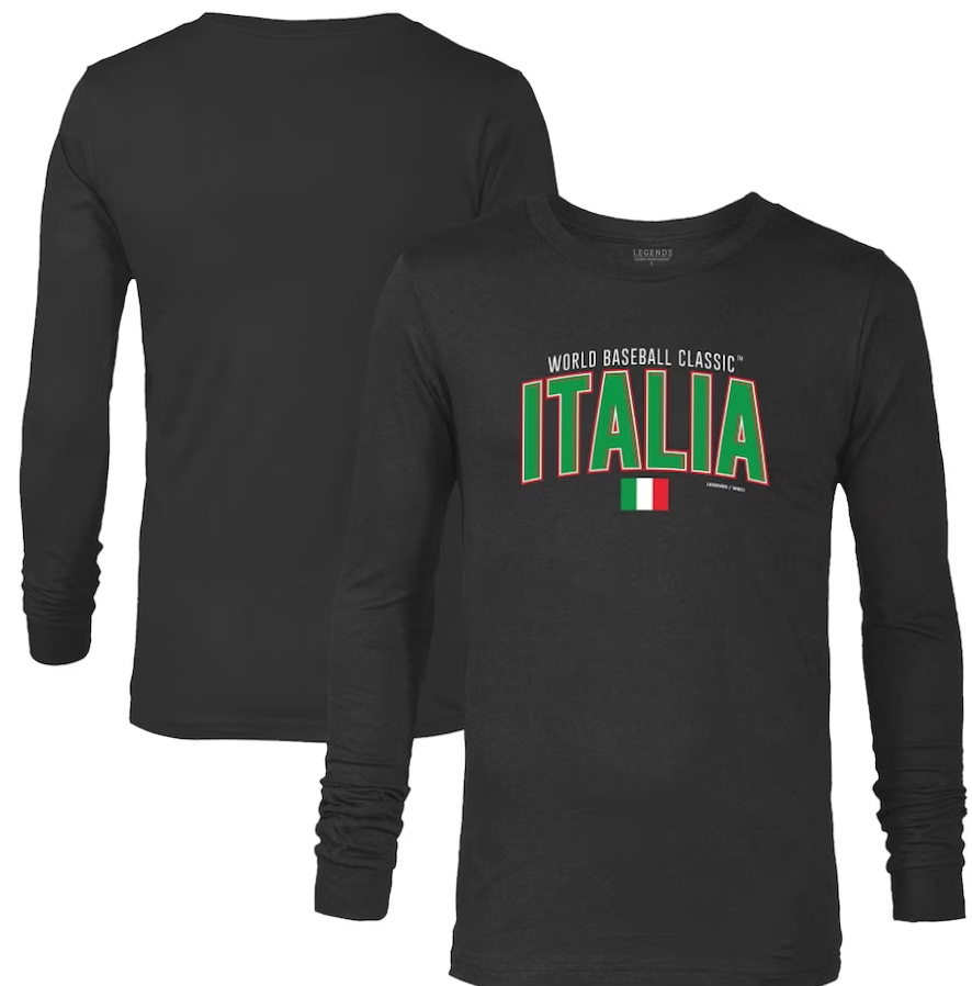 Italy Baseball 2023 World Baseball Classic Country Arch Long Sleeve T-Shirt