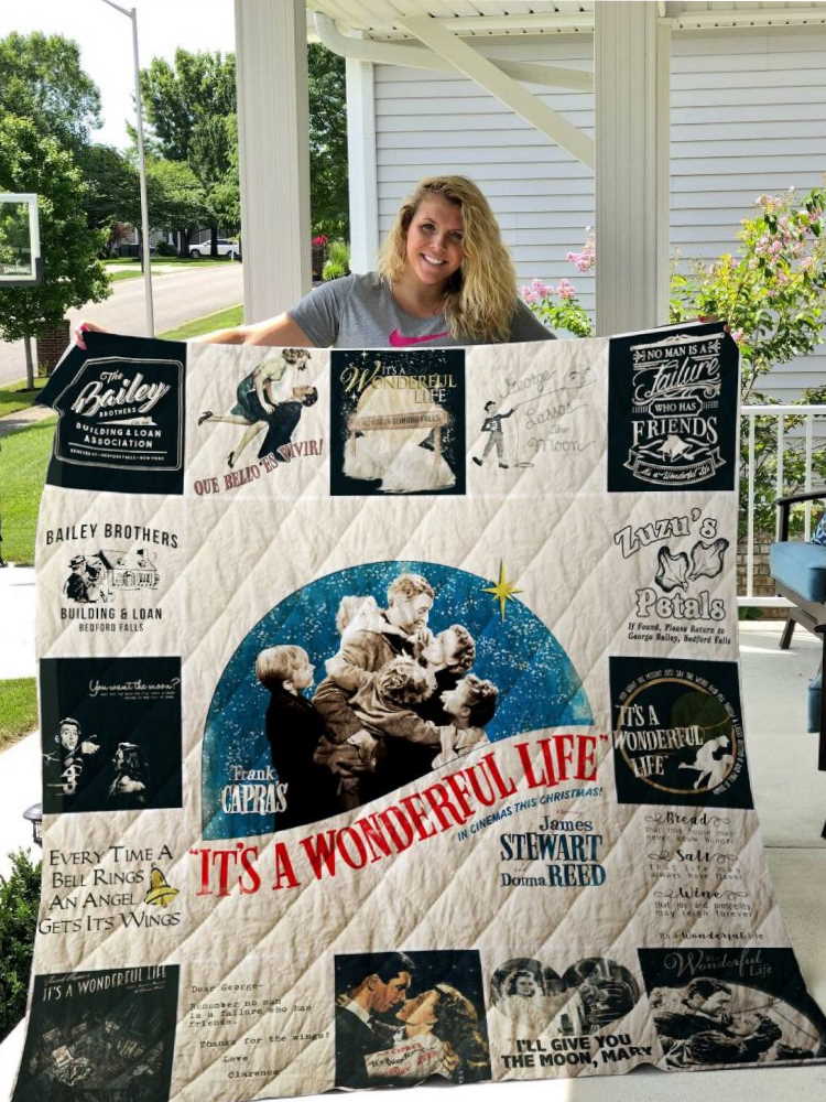 Its Wonderful Life Poster 3D Quilt Blanket