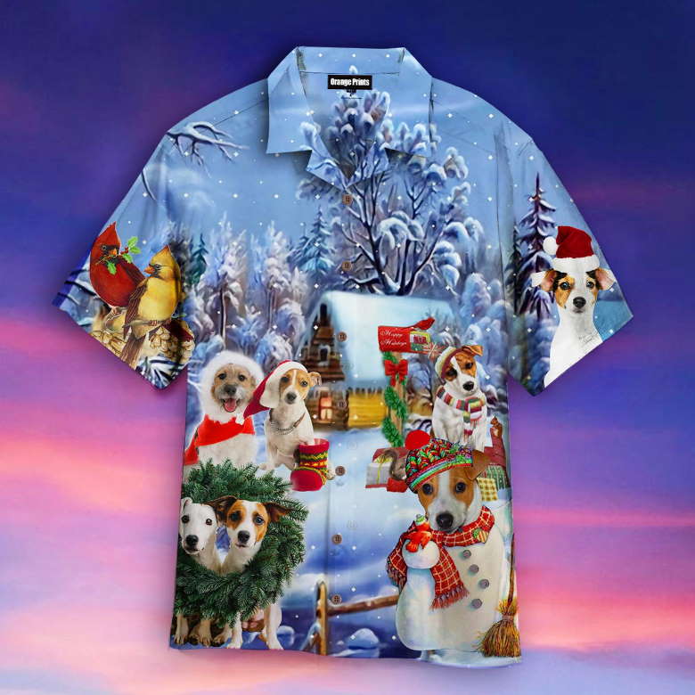 Jack Russell Christmas Hawaiian Shirt