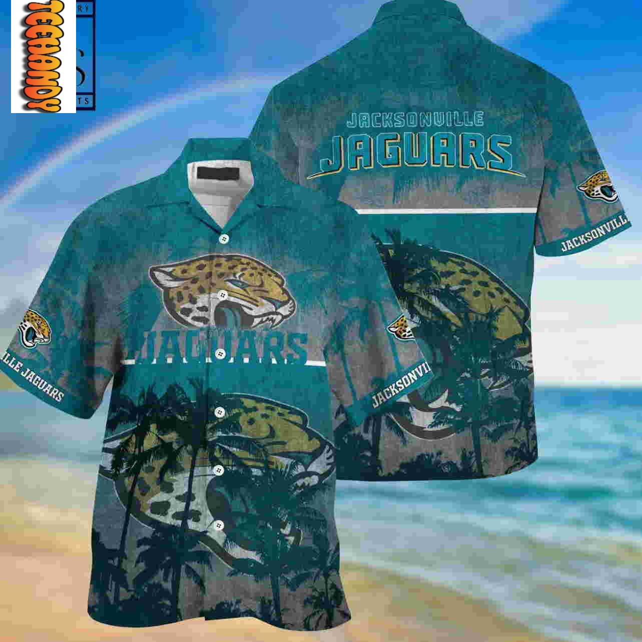 Jacksonville Jaguars Palm Hawaiian Shirt