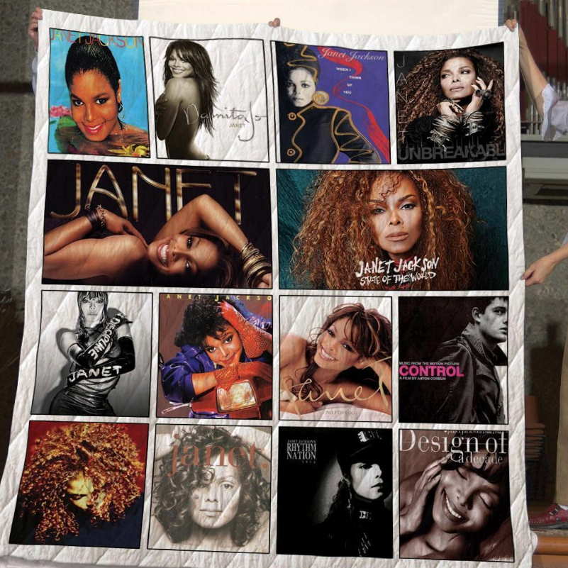 Janet Jackson 3D Customized Quilt Blanket