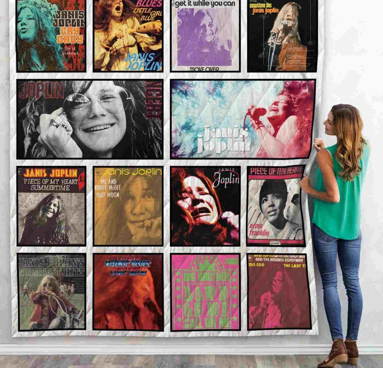 Janis Joplin Singles Quilt Blanket