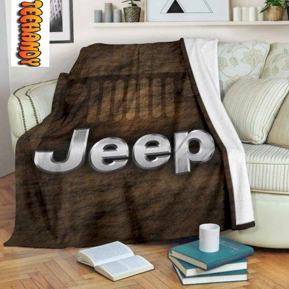 Jeep Logo Retro Vintage 3D Quilt Blanket