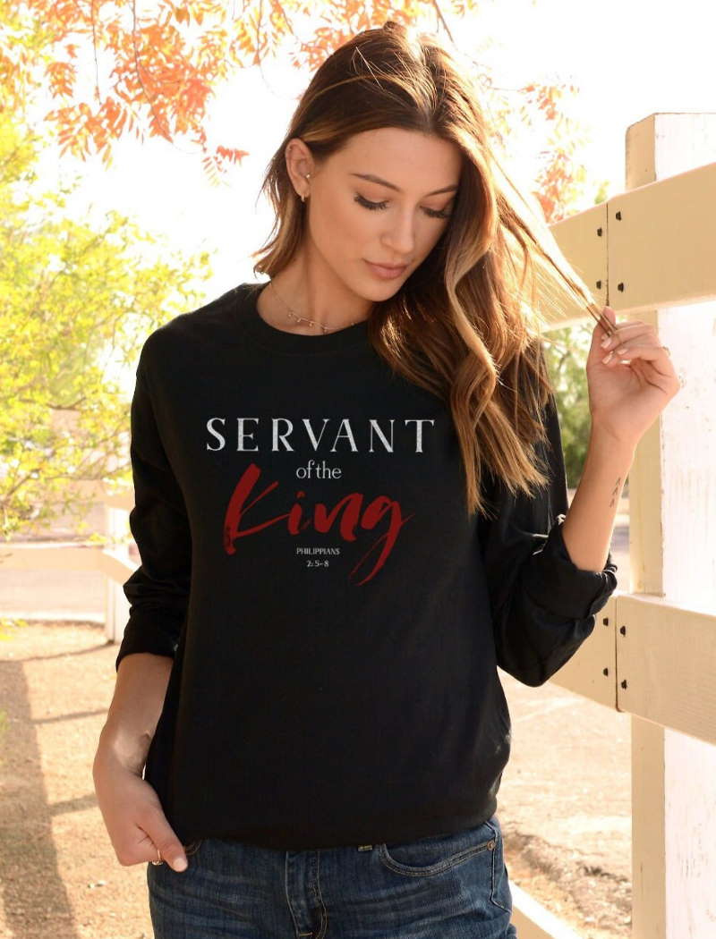 Jesus Long Sleeve Shirt, Servant of the King Shirt