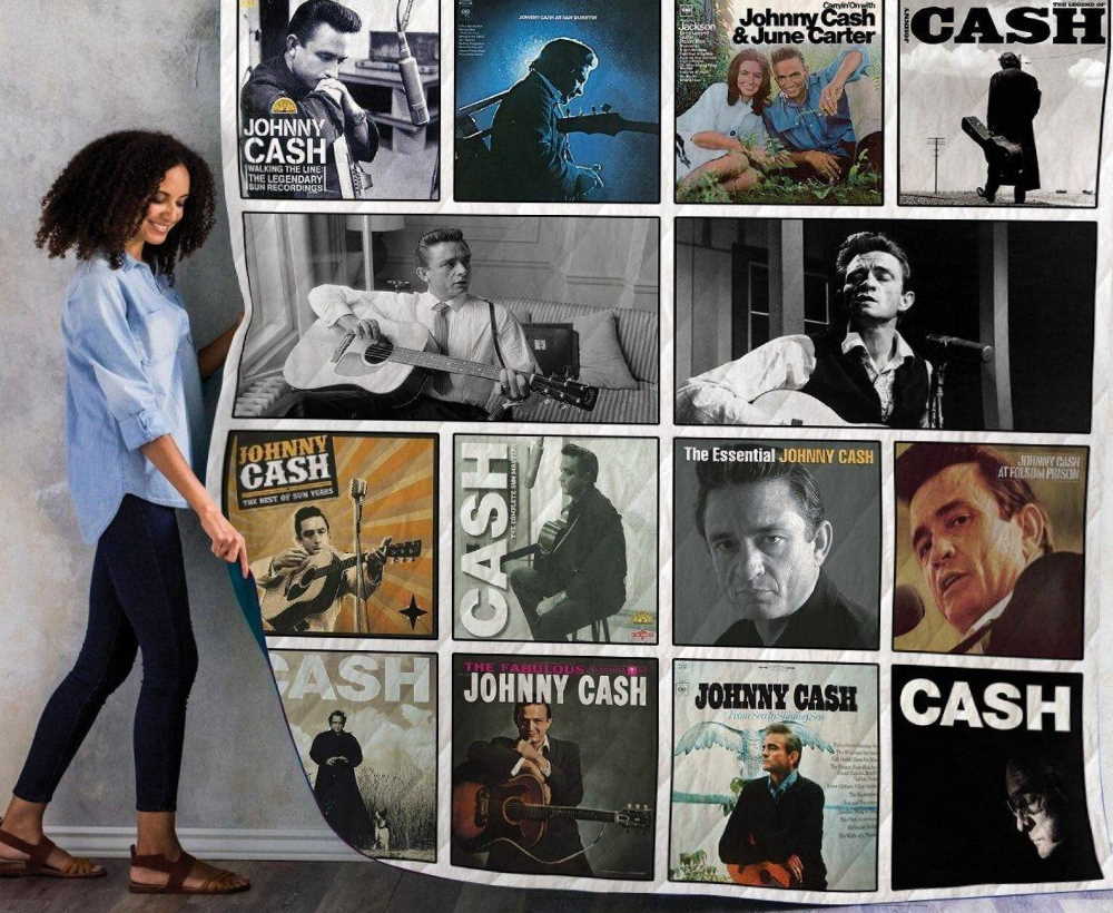 Johnny Cash 3D Customized Quilt Blanket