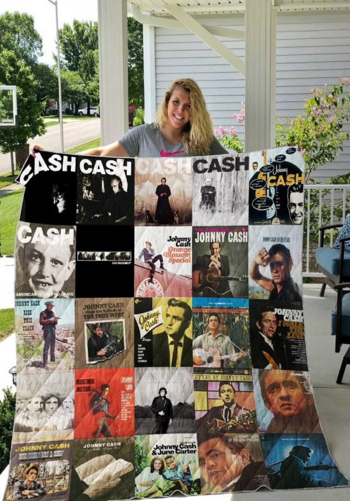 Johnny Cash Style 3D Quilt Blanket