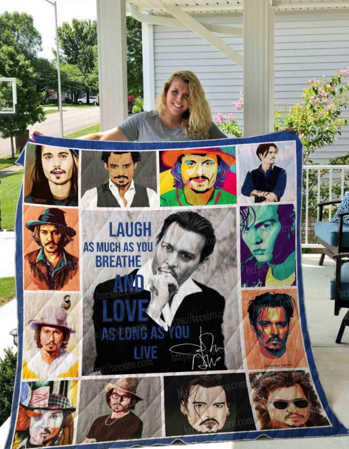 Johnny Depp Illus 3D Quilt Blanket