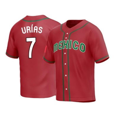 Julio Urias Mexico Baseball Red 2023 World Baseball Classic Jersey