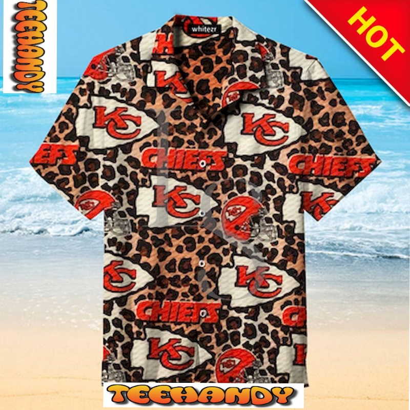 Kansas City Chiefs Leopard Print Hawaiian Shirt