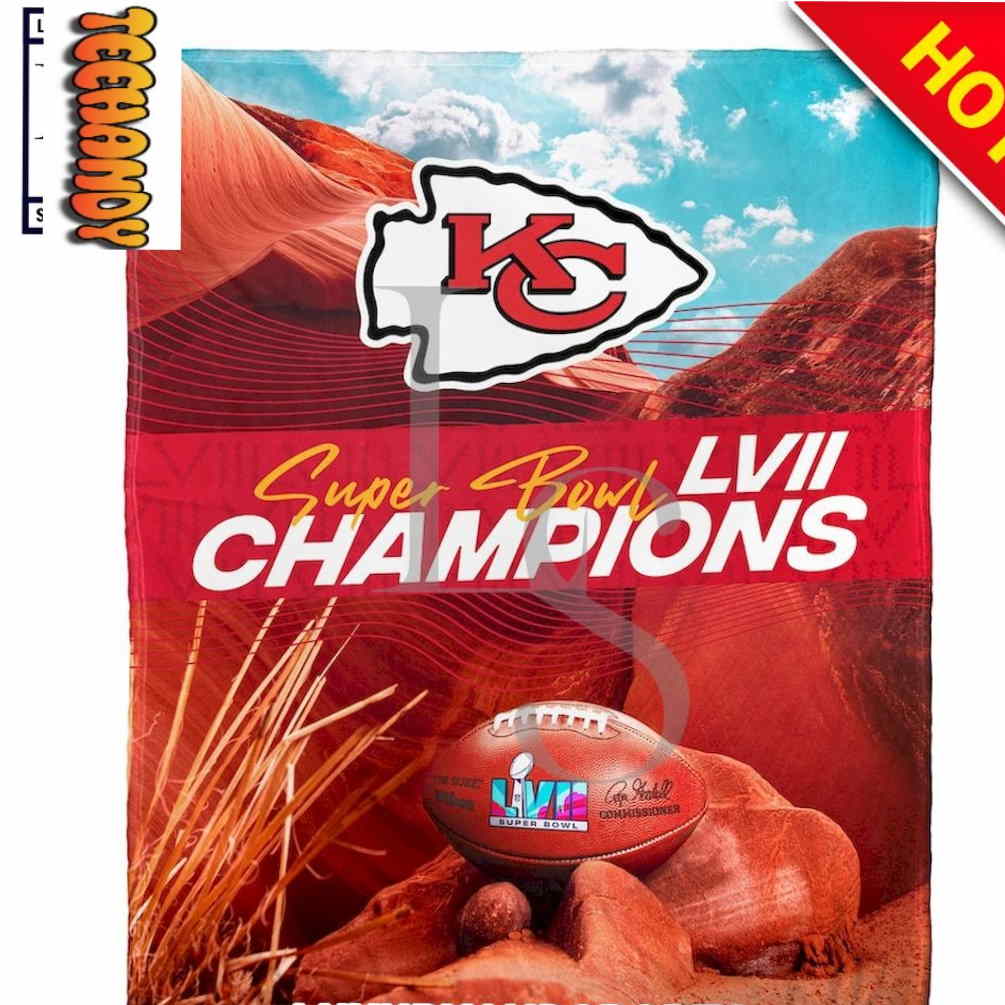 Kansas City Chiefs Super Bowl LVII Champions Silk Touch Canyon Blanket