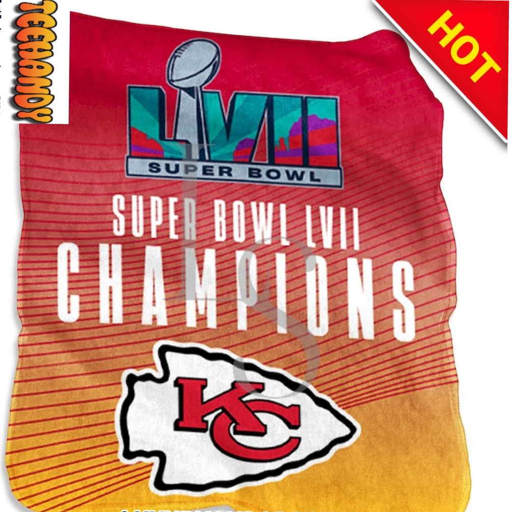 Kansas City Chiefs Super Bowl LVII Champions Silk Touch Throw 3D Blanket