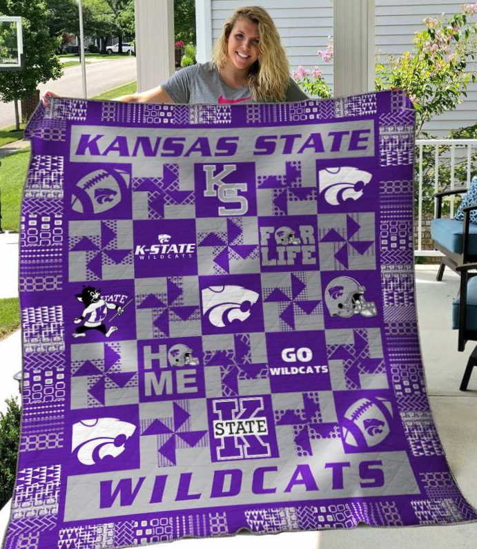 Kansas State Wildcats Version 3D Customized Quilt Blanket