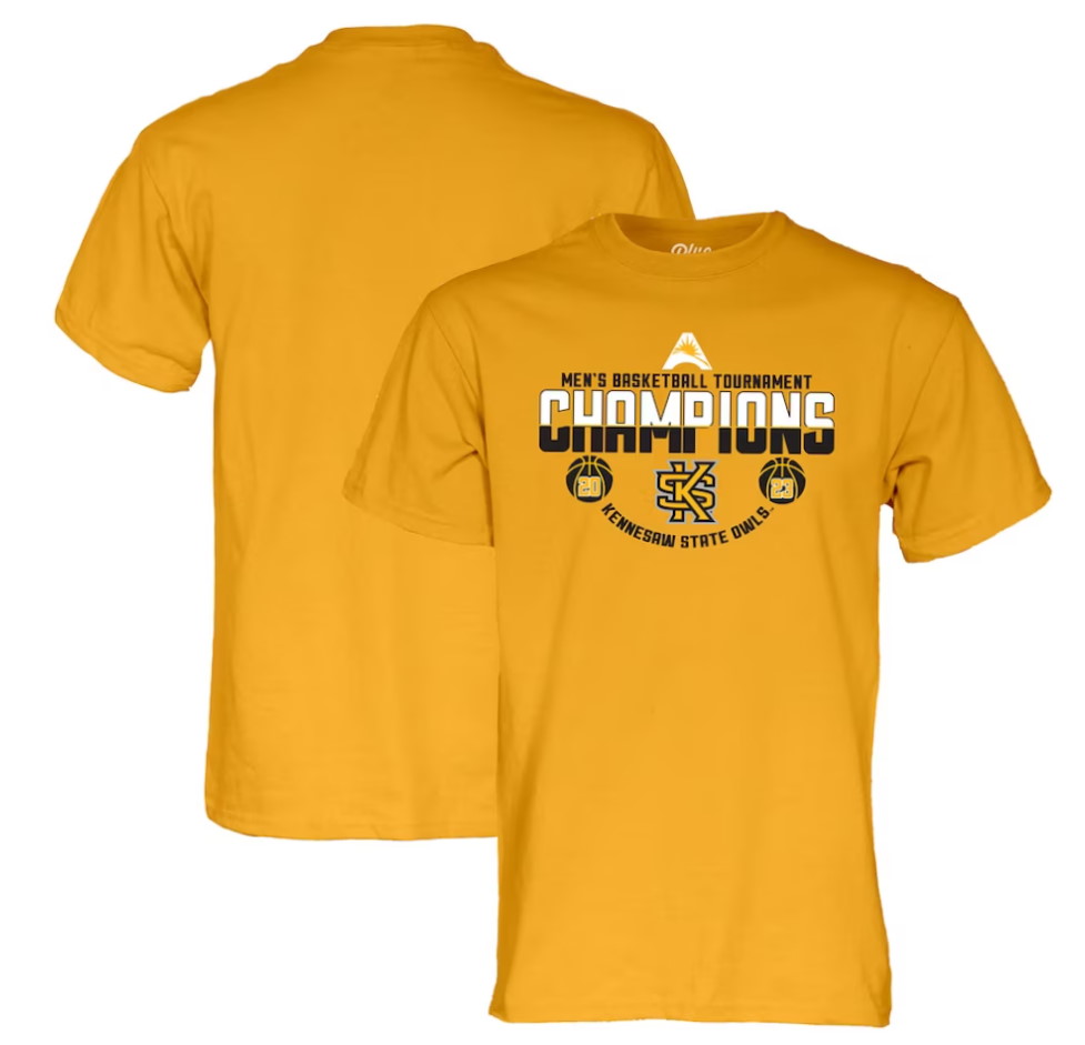 Kennesaw State Owls 2023 ASUN Men’s Basketball Conference Tournament Champions T-Shirt