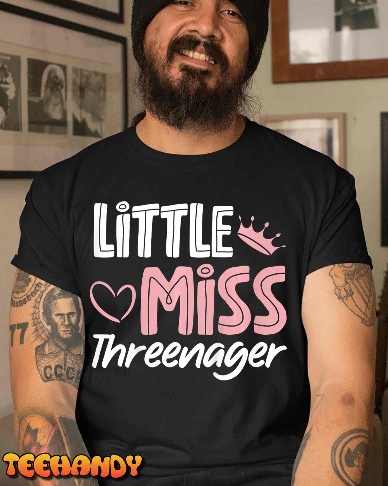 Kids Little Miss Threenager T-Shirt