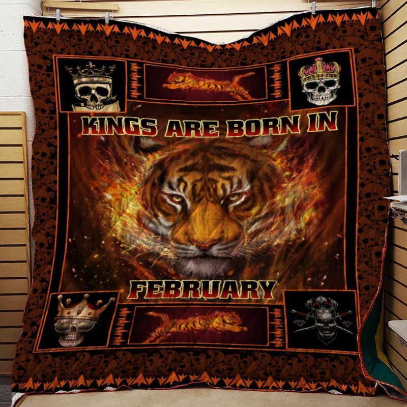 King Are Born In February Special 3D Customized Quilt Blanket