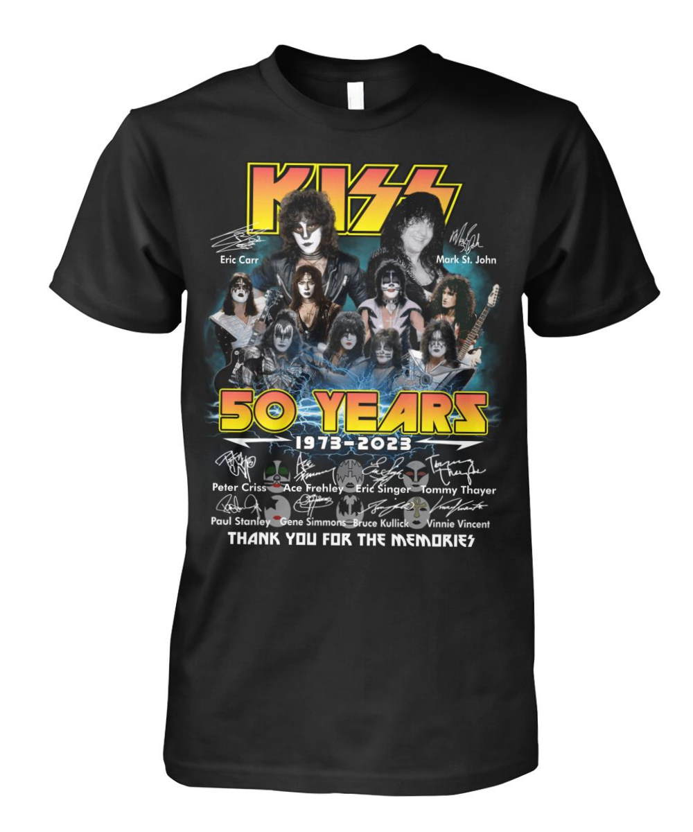 Kiss 50 Years 1973-2023 Signatures Shirt