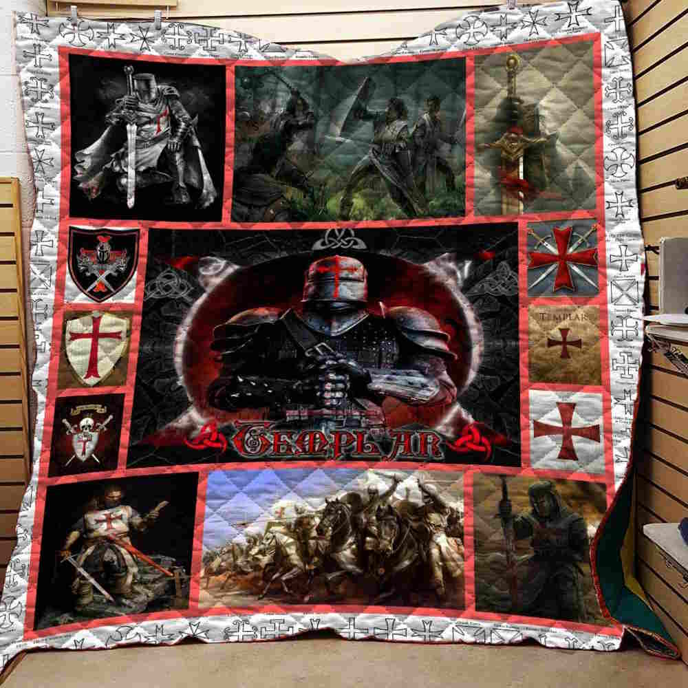 Knight Of Templar Quilt Blanket