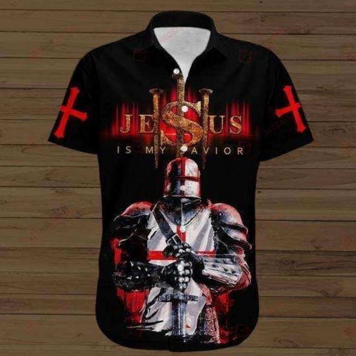 Knights Templar Jesus Hawaiian Shirt