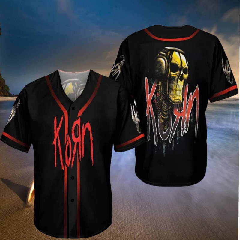 Korn Band Skull Baseball Jersey