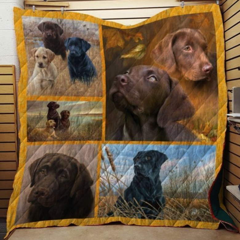 Labrador Retriever Dog 3D Customized Quilt Blanket