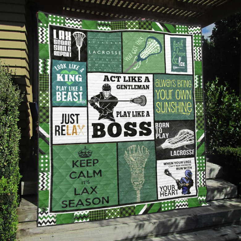 Lacrosse 3D Customized Quilt Blanket