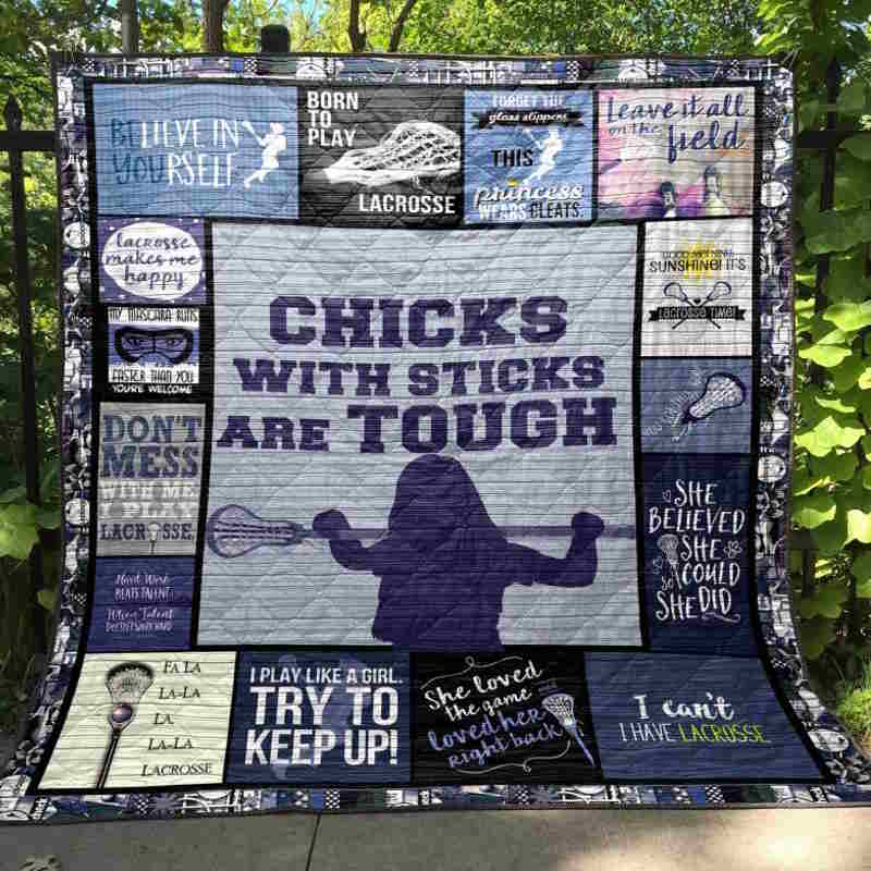 Lacrossei Play Like Girl 3D Quilt Blanket