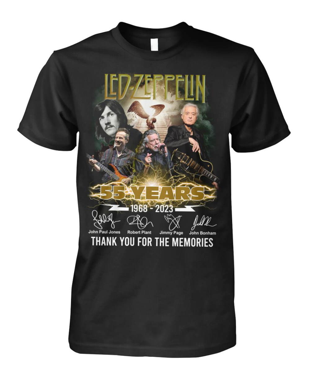 Led Zeppelin 55 Years 1968-2023 Signatures Shirt