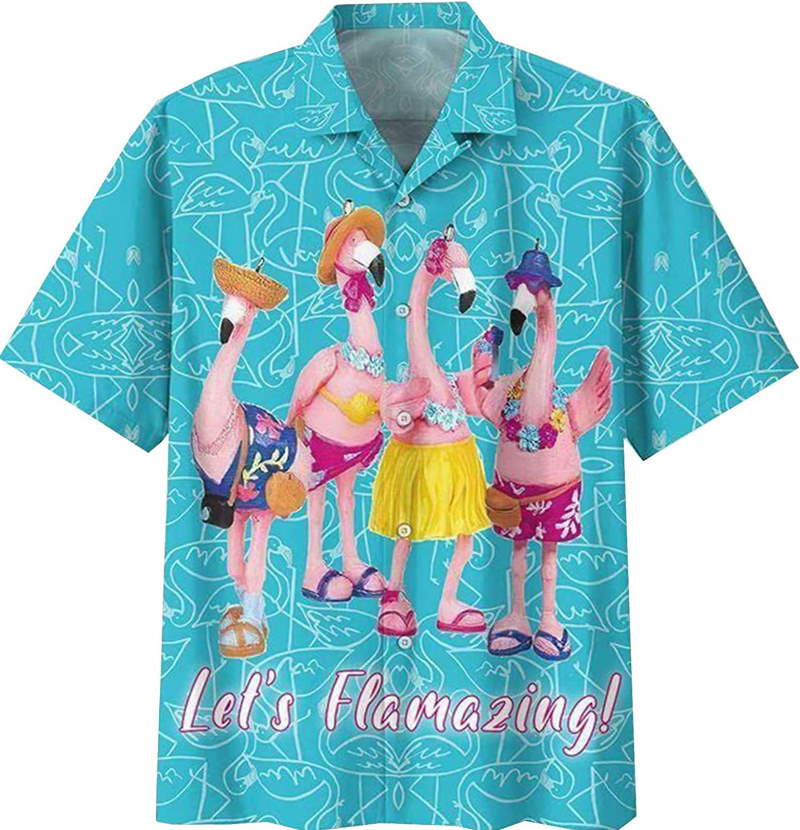 Let’s Flamazing Flamingo Lovers Hawaiian Beach Shirt