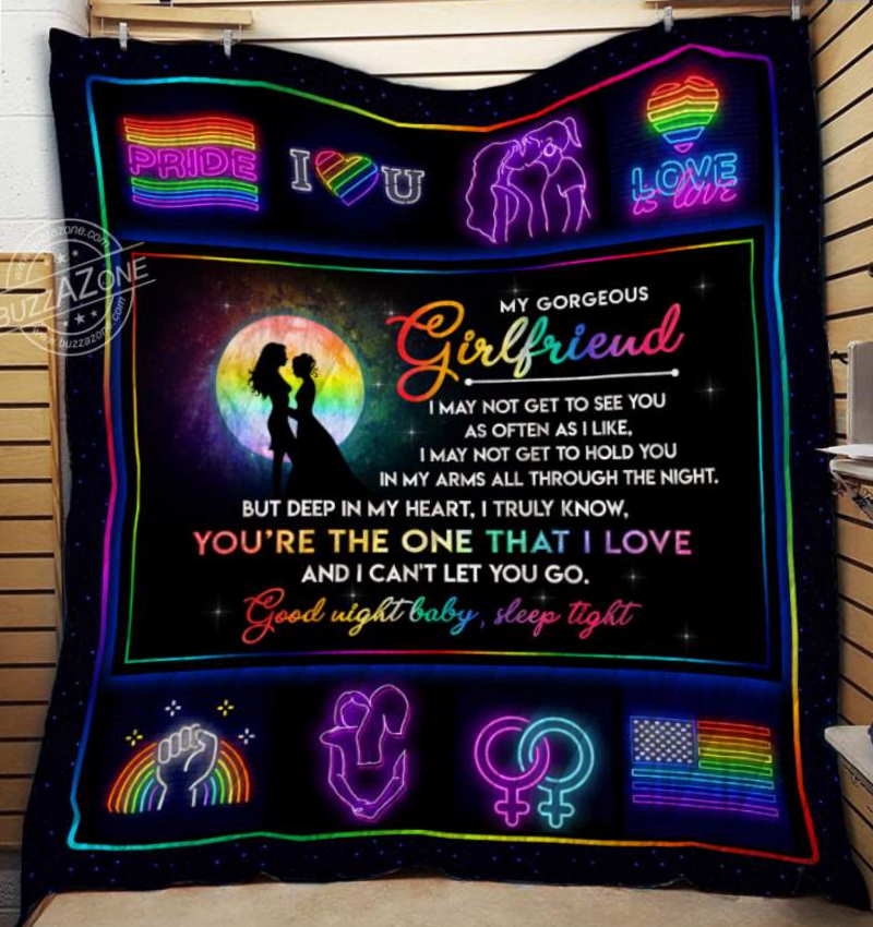 Lgbt Girlfriend Sleep Tight 3D Quilt Blanket