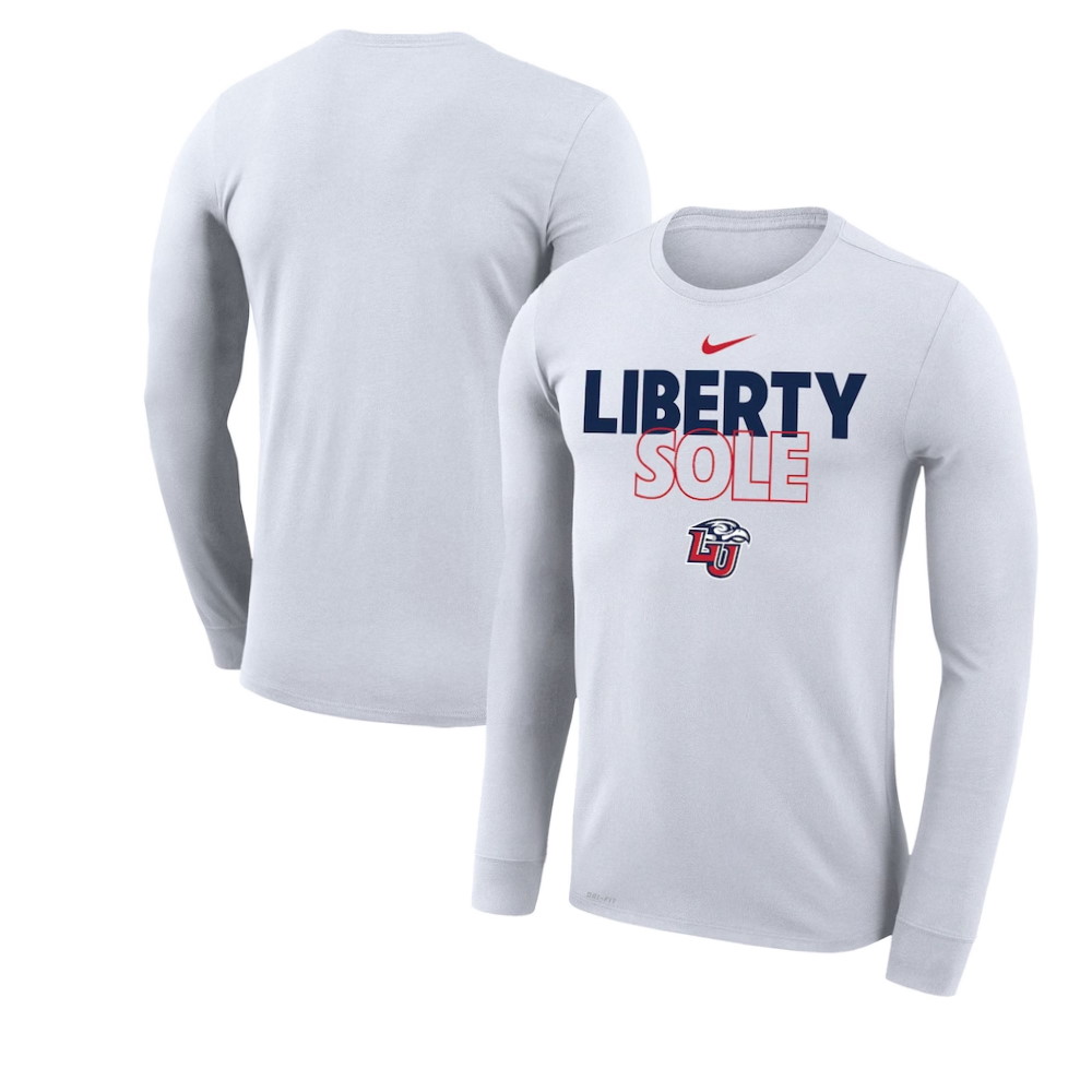 Liberty Flames Sole On Court Bench Long Sleeve T-Shirt