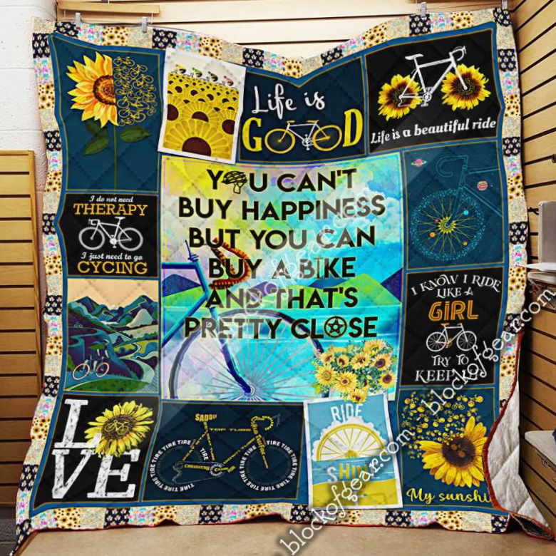 Life Is Good Withbike 3D Quilt Blanket