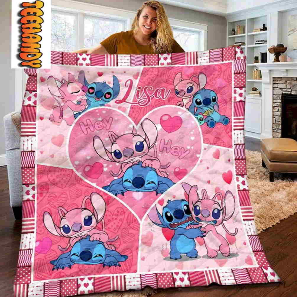 Lilo and Stitch love Lisa Blanket