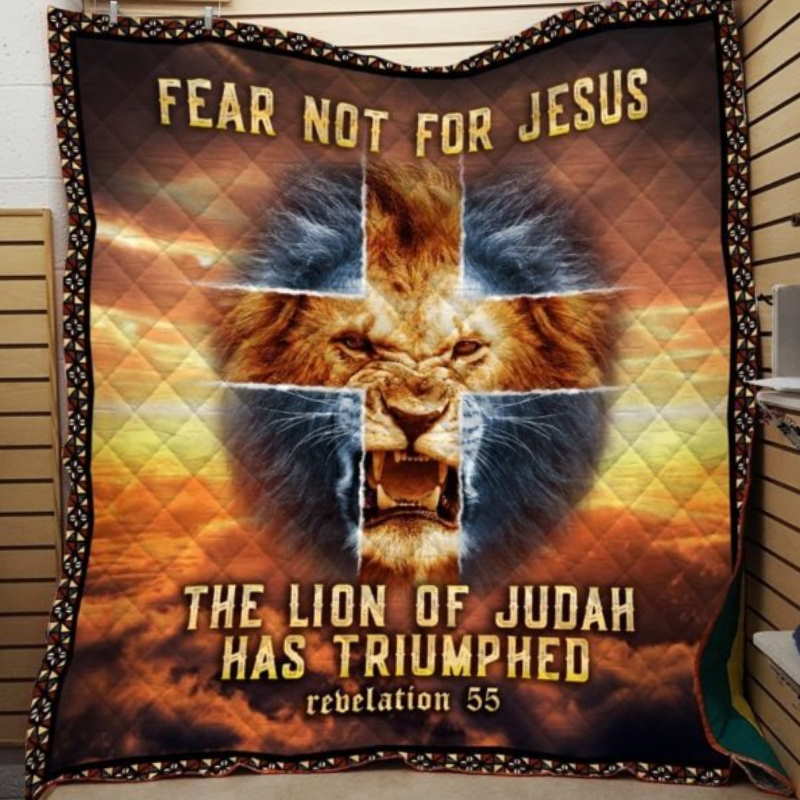 Lion Printing Kni Qct 3D Customized Quilt Blanket