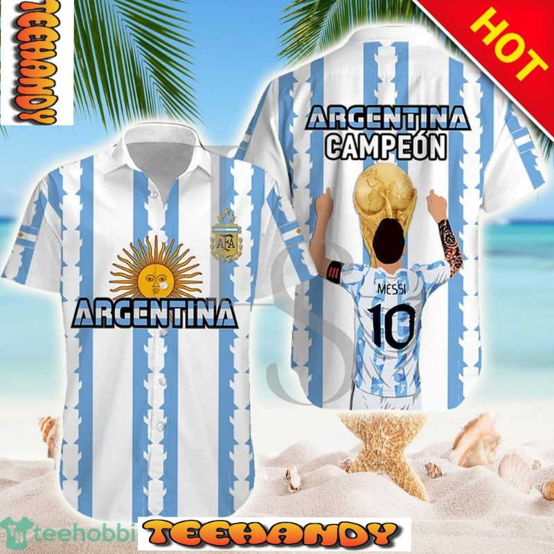 Lionel Messi Argentina Campeon Hawaiian Shirt