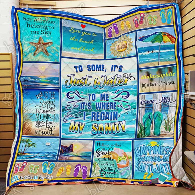 Live Love Beach 3D Quilt Blanket