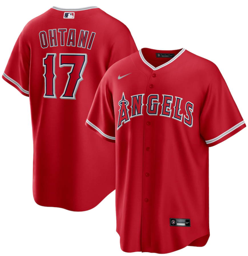 Los Angeles Angels Shohei Ohtani Red Alternate Replica Player Name Jersey