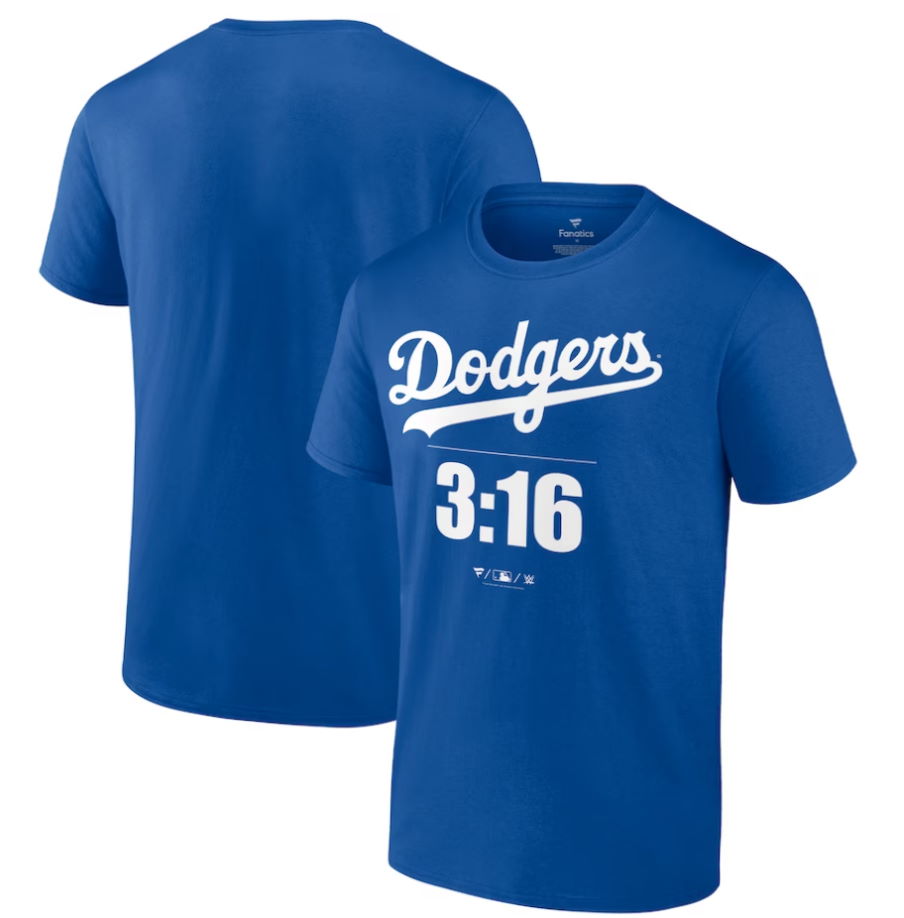 Los Angeles Dodgers Stone Cold Steve Austin Blue 3:16 T-Shirt