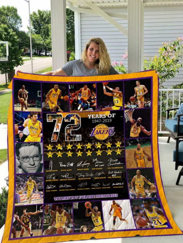 Los Angeles Lakers Years 3D Customized Quilt Blanket