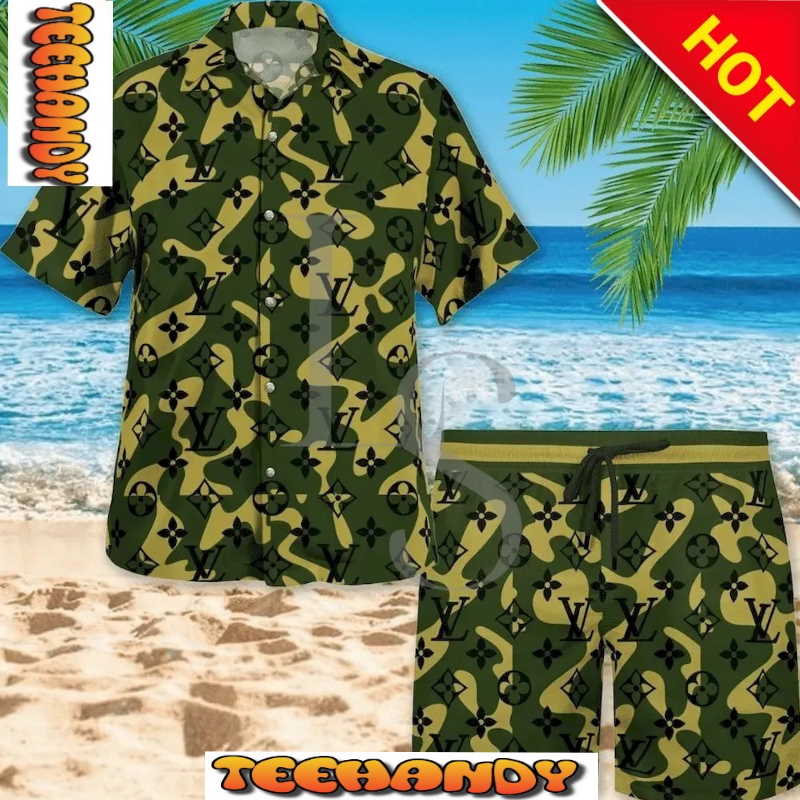 Louis Vuitton Bape Hawaiian Shirt And Short